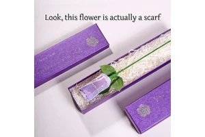 Mother's Day Gift Practical Small Gift for Mom Birthday Silk Scarf Bouquet Gift Box Granny Elderly Companion Gift BXY