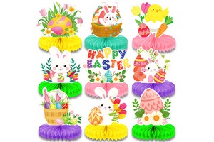 Hot-selling Easter Bunny Party Decor Honeycomb Swing Easter