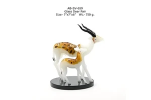 Tiny Glass World Handmade Blown High Cute Mini Glass Tiger Lion Deer Dome Toy Animal Customizable Color Chinese New Year