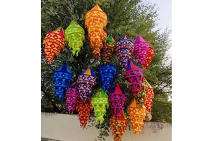 Hot Selling Colorful Fabric Lantern for Street Event and Party Decoration