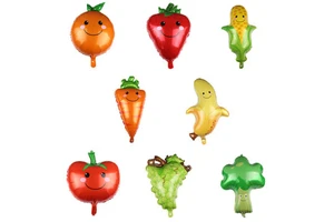 Children Birthday Party Supplies Decoration Set Summer Fruit Foil Balloon Set Outdoor Decor Event Ornament