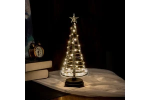 Mini 10.2 Inch Artificial USB Christmas Tree Black & White Home Decoration Supplies Targeted Product Category