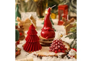 Christmas gift ideas, festive atmosphere, scented gifts, Santa Claus-shaped candles, indoor fragrance