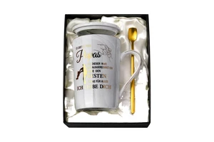 Best Dad Mug with Gold Lettering 400 ml Grey Marble Expectant Father Gift Box Birthday Gift for Dad Father's Day Papa Gifts