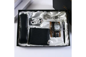 HBC Men's Freedom Set Customized Logo Delicate Luxury Metal 6-Piece Multi-Function Promotional Gift Set Gift Box Executive