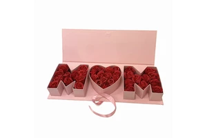 Spot Flip Cover Mother's Day M MoM Letter Combination Flower Gift Box Birthday Gift Box