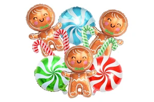 New Year's Holiday Decorations Christmas Themed Aluminum Foil Balloons for Party Decorations