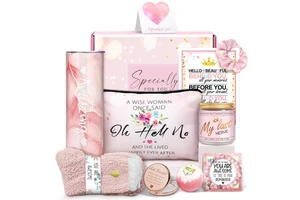 Women Get Well Soon Gift Tumbler Scented Candle Bath Gift Set for Business Mother's Day Valentine's Day Christmas Friends