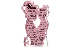 Wholesale Low MOQ 2025 Mothers Day Gift Acrylic Plaque Sign Desk Decor Gifts for Mom