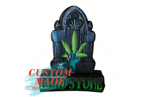 Factory Wholesale Custom Logo Waterproof Inflatable Halloween Gravestone Giant Printed Blow Tombstone Signage Built-In Fan Easy