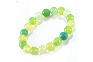 Natural Green Stone Apple Crystal Bracelet Gift for Valentine Mothers Day Boys and Girls Unisex Healing Jewelry