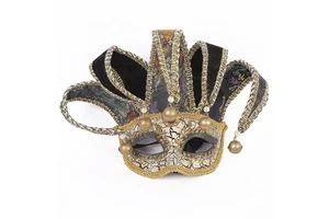 For Men and Women Half Face Hard Plastic Venetian Carnival Commedia Dell'Arte Masks-Durable Eco-Friendly Customizable