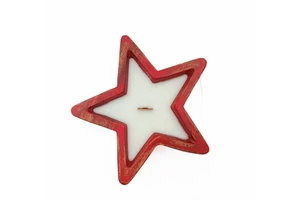 High Quality Art Star-Shaped Outdoor Scented Wooden Palm Wax Candles Private Label for Wedding and New Year Home Decoration