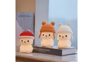 Custom Bunny Sleep Portable Cute Dim Led Mini Cartoon Color Changing Baby Animal Colorful Silicone Color Changing Night Light
