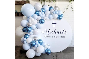 Balloon Chain Set Graduation Adult Birthday Wedding Scene Atmosphere Props Blue Ballons Party Decorations