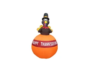 180cm thanksgiving Turkey on the pumpkin decoration outdoor decorative garden Halloween cute interesting