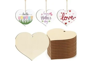 Eco-Friendly Valentine's Day Heart-Shaped Wooden Hanging Piece DIY Wedding Party Supplies & Creative Home Decoration