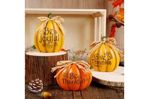 Customizable Ceramic Thanksgiving Pumpkin Set Fall Pumpkin Centerpiece for Fall Thanksgiving Harvest Home Decorations