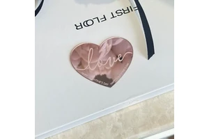Romantic Valentine's Day Acrylic Heart Cupcake Topper for Her Him Anniversary Wedding Party Decor Supplies Decoration Set