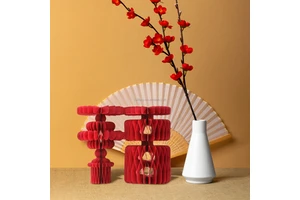 Own Design Chinese New Year 2024 Products Chinese Good Fortune "FUQI" Display Home Decor Luxury Ornaments