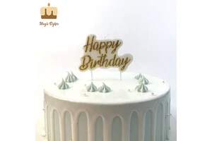 Unique Home Happy Birthday Party Art Candles for Adults-Paraffin Wax Handmade Gold/Silver/Pink
