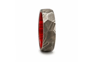 JEXMOO ENTERPRISES Custom Handmade Damascus Steel Ring Digital Printing Ring Box Perfect Father's Day Gift Dad Husband Boyfriend