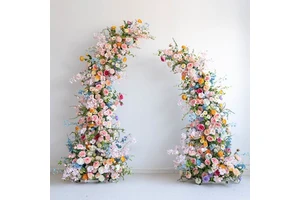 Silk Preserved Artificial Flowers Realistic Horn Floral Arch Elegant Floral Layout New Year Centerpieces for Wedding Table