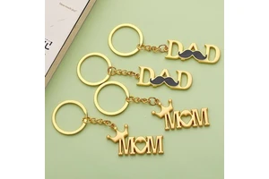 Creative Father's Day Keychain Mother's Day Keychains Thanksgiving Gifts
