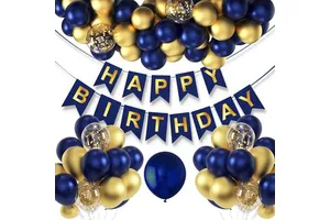 OEM Birthday Party Balloons Arch Decoration Set Happy Birthday Banner Latex Balloons Adult Male Wall Backdrop Decor