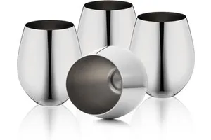 Custom Logo Stainless Steel Egg Tumbler, Reusable Metal Cocktail Cup For Parties