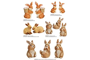 Easter Decorations European Cute Resurrected Rabbit Resin Decoration Home Tabletop Decoration Easter Gift
