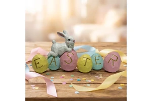 Custom Resin Easter Rabbit Egg Statue OEM Sculpted Figurine for Home Decor Brands and Gift Retailers