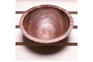 Eco-Friendly Small Walnut Wood Oval Bowls Polished Candle Vessels Love Style Agate Bowl Chinese New Year SANIYA HANDICRAFT 50pcs