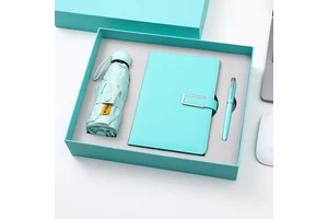 Popular Luxury A6 Business Diary Journal Notebook Pen Gift Set PU Leather Tumbler Water Bottle with Corporate Packaging Box
