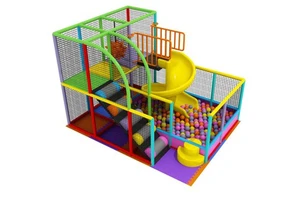 Colorful Mini Indoor Playground For Kids Soft Play Set With Slide And Ball Pit For Home School
