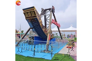 Amusement Park Ride Family Game Fiberglass Material Swing Boat Galleon Pirate Ship For Sale