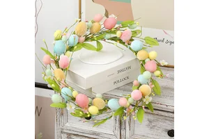 2026 New Product Easter Egg Resurrection Egg Wreath Hanging Decoration for Valentine's Day Easter Home Window and Door Decor