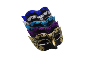 Vintage Style Masquerade Masks PVC Venetian Party Decorations Mardi Gras Costume Mask for Carnivals Halloween Masquerades Party