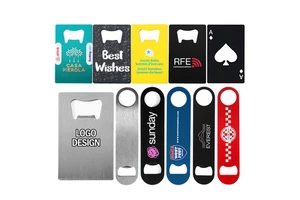 Promotion Gift Engraving Blank Card Bottle Opener Stainless Steel Metal Beer Can Poker Credit Card Bottle Opener
