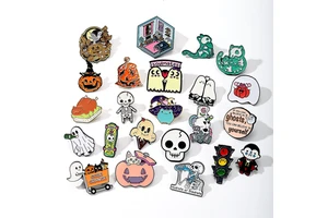 Bulk Spooky Halloween&Cute Ghost Enamel Pins-Factory In-Stock Custom OEM/ODM Metal Badges For Commercial Orders&Retail Restocks
