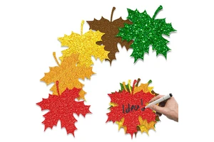 Thanksgiving Maple Leaf Paper Leaf Wall Stickers Autumn Thanksgiving Decoration Billboard Classroom Supplies Decoration Toys