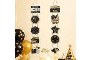 Customized New Year Party Decorations Digital Printing Paper Hanging Ornaments Door Hangings Family Party Supplies