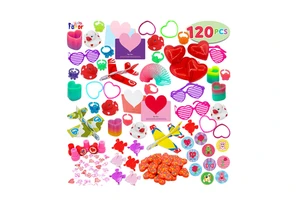 120PCS Valentine's Day Toys Gift Party Favor Toys Assortment For Girl