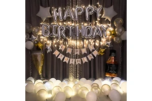 Birthday Party Decorations Balloons Banner Set With Aluminum Foil Balloons Latex Balloons for Kids Adult Birthday Party