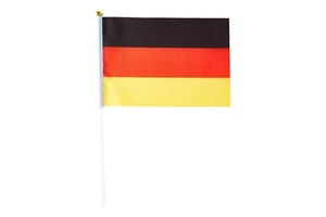 Small Mini German Flag Handheld Polyester Waterproof Flags for Party Parades Sports Events Patriotic Festival Decorations