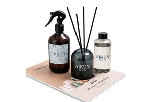 AIKUN Luxury Private Label Reed Diffuser Scented Candle Unique Gift Set For Valentines Day Gift Home Decor