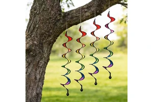 Wholesale Foldable Colorful Rotating Windmill Streamers For Children's Outdoor Garden Hanging Decorations