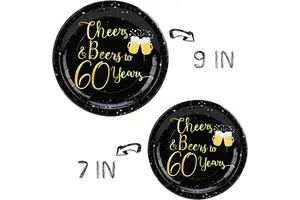 Party Supplies 60th Birthday Party Pack for 24 with Cutlery