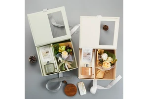 H55 P Valentine's Day Gift Aroma Reed Diffuser Candle Set With Custom Package Box