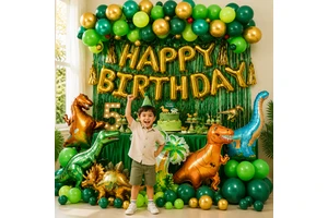 Happy Birthday Balloons Dinosaur Themed Party Decoration Birthday Party Supplies Baby Shower Kids Birthday Decoration